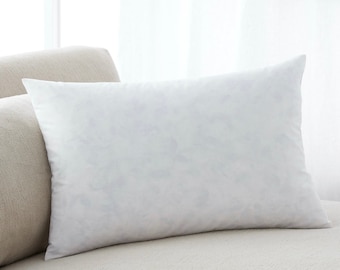 Long Lumbar Pillow Insert, Hypoallergenic Pillows, Down Feather Pillow, Hackner Home
