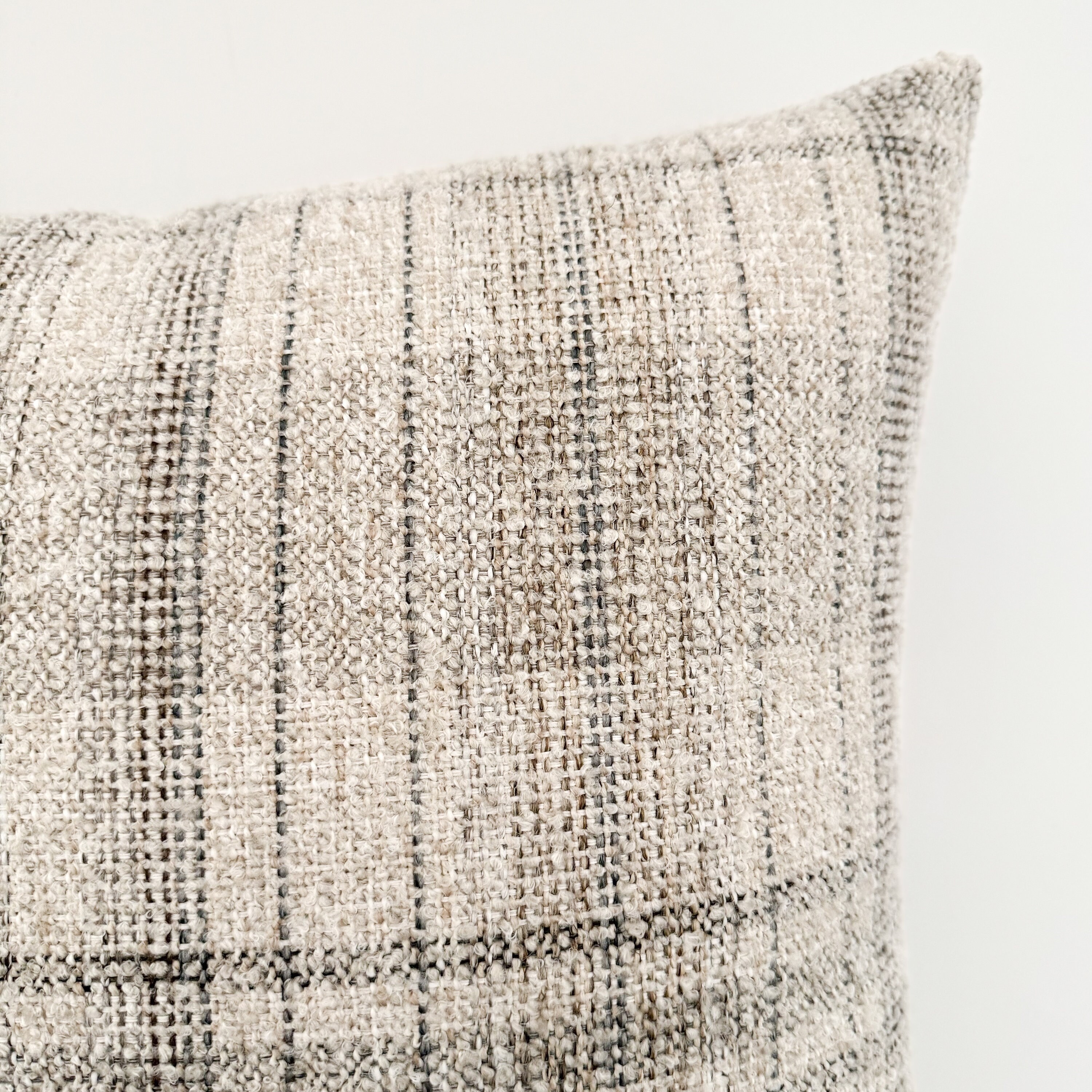 Calm Cream Plaid Pillow Cover, Distressed and Moody Plaid, Hackner Home ...