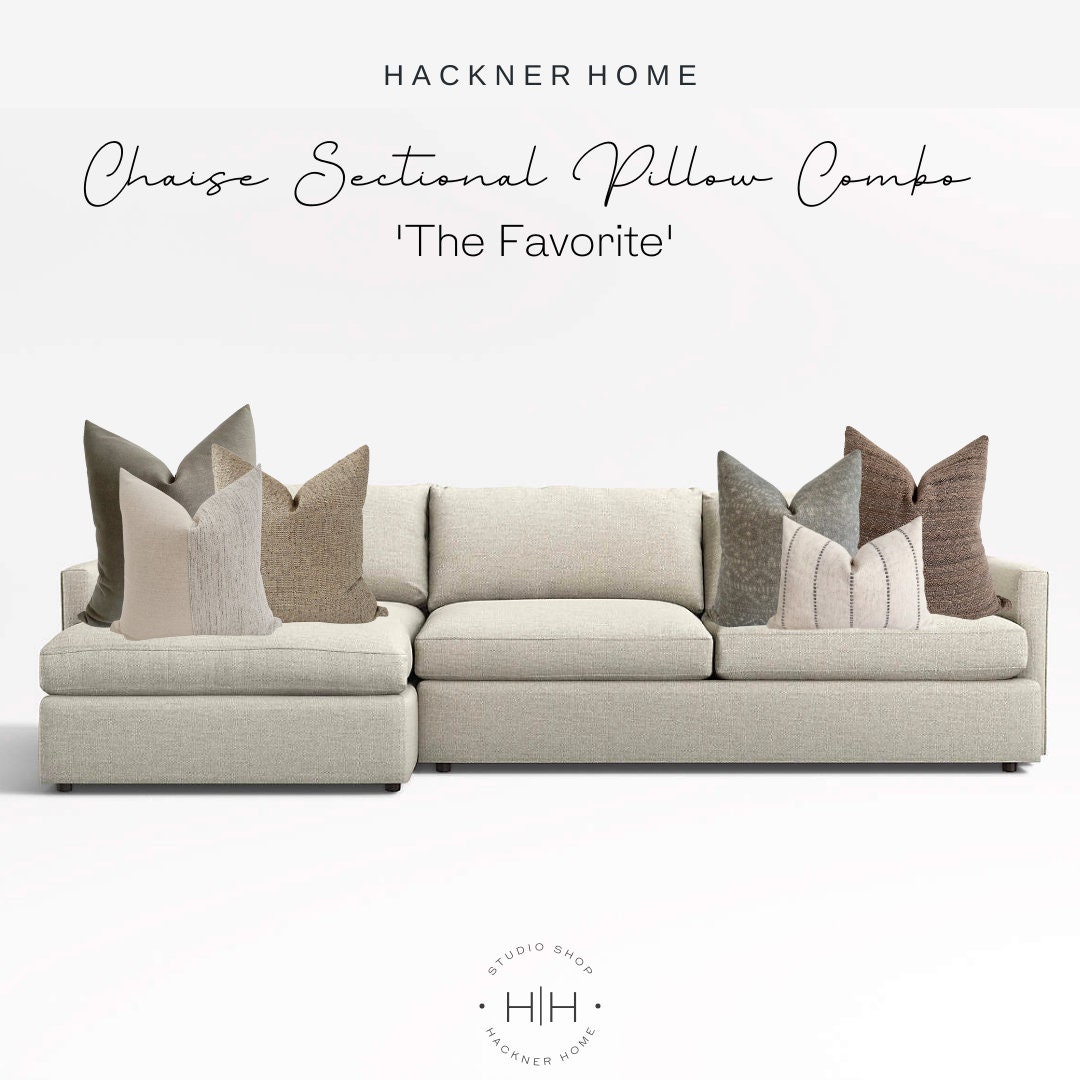 Sofa Pillow Cover Combo 'the Favorite', Decorative Pillow Grouping