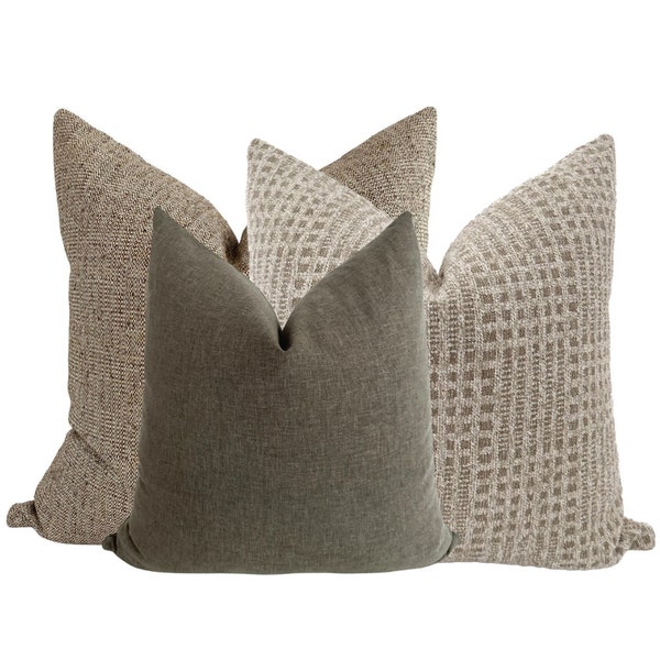 Shanti Pillow Cover Set, Decorative Pillow Grouping, California Casual  Boho Cushion Covers, HACKNER HOME