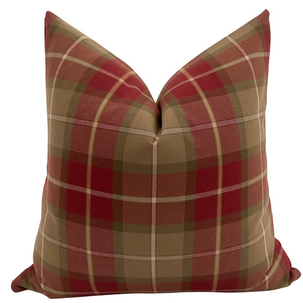 Christmas Plaid Pillow Etsy