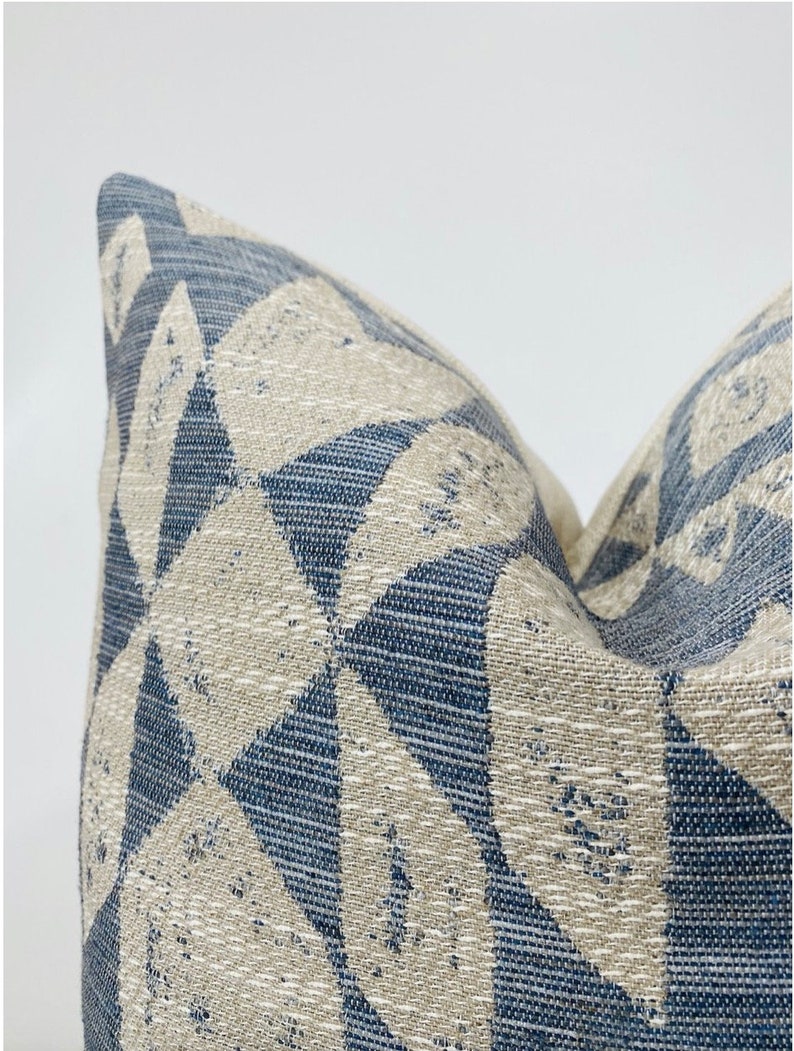 AZ Tribal Pillow Tribal Pillow Cover Blue Tribal Pillow Etsy