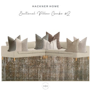 Sectional Pillow Combo #2 | Sectional Pillows, Pillow Set for Sectional Sofa, Sofa Pillow Combo, Pillow Set Grouping, HACKNER HOME PILLOWS