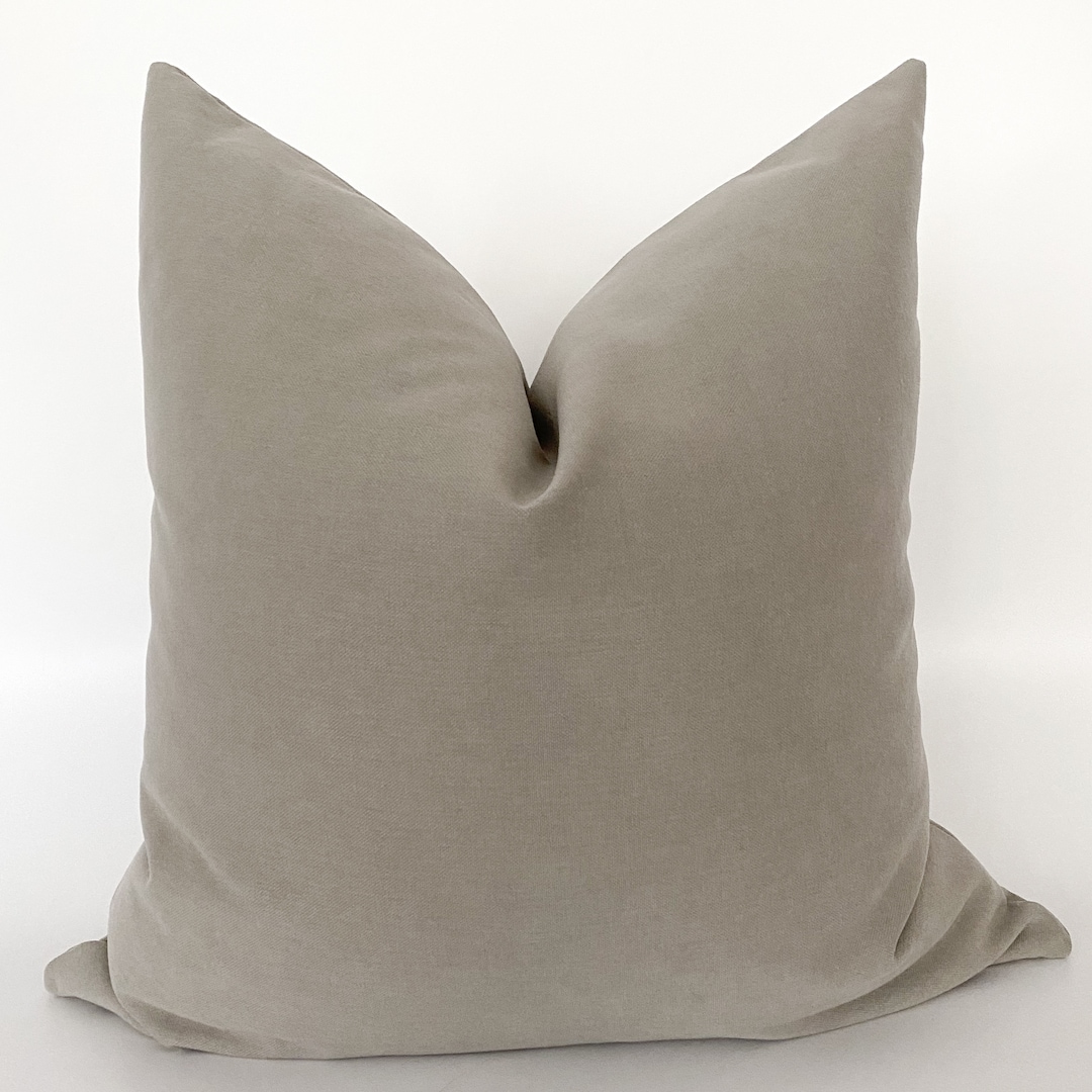 Modern Greige Pillow Cover, Greige Pillow Cover, Solid Pillow Cover