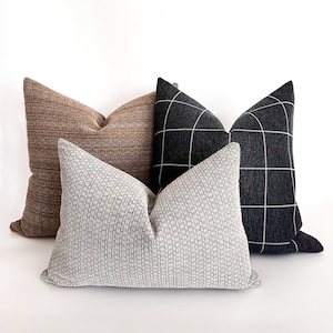 Keeping it Interesting Pillow Cover Set, Decorative Pillow Grouping, Boho Pillows, Designer Pillows, California Casual Pillows, HACKNER HOME