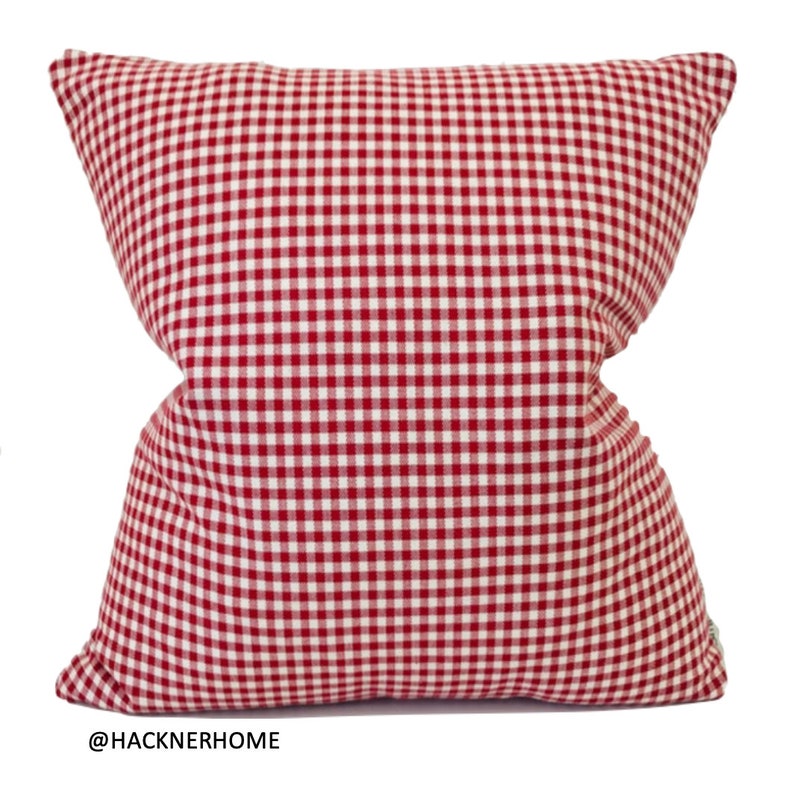 Red Check Pillow Cover Red Pillow Red Plaid Pillow Cover Etsy