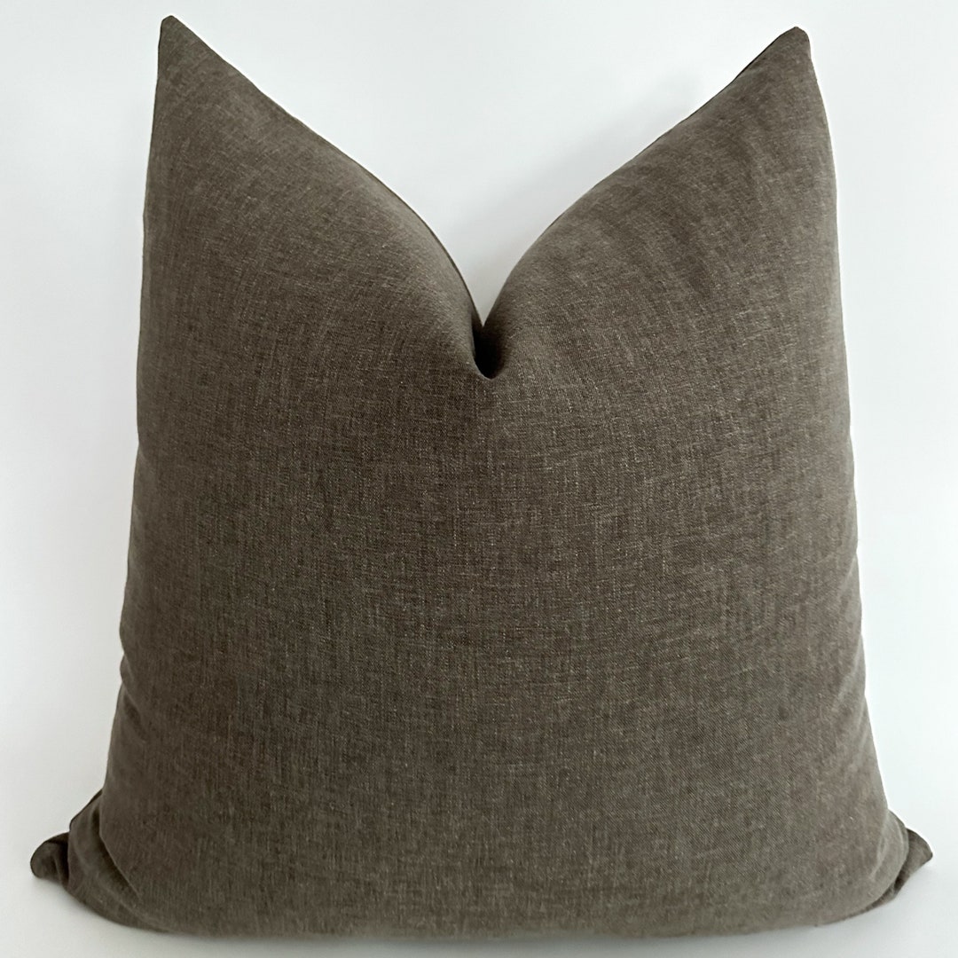 Liman Espresso Pillow Cover, Brown Pillow Cover, Pillow Cover, Solid