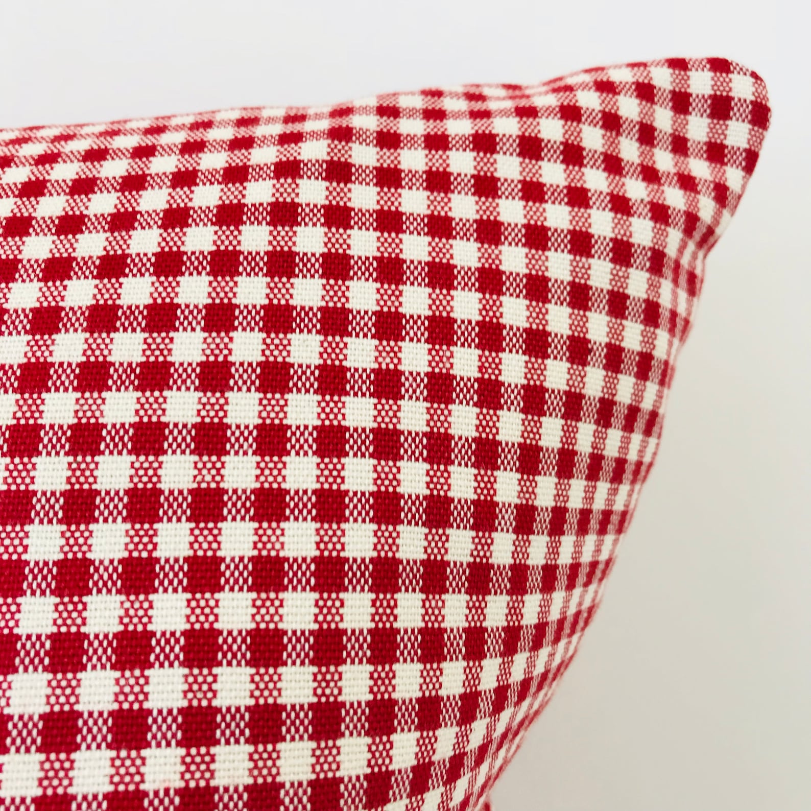 Red Check Pillow Cover Red Pillow Red Plaid Pillow Cover Etsy
