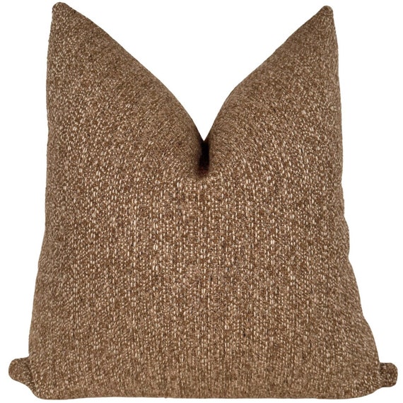 Farro Brown Pillow Cover, Brown Pillow, Textured Brown Pillow, Cottage Pillow, Minimal Pillow, Neutral Pillow, HACKNER HOME