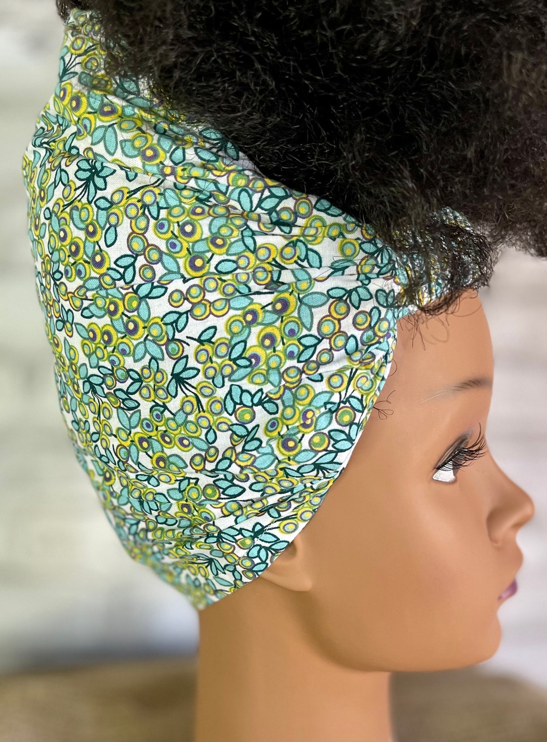 Floral Head Wrap, Adjustable Head Wrap, Floral Headband Etsy