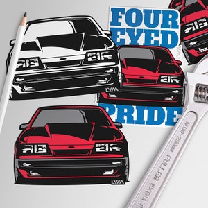 Four Eye Fox Body Ford Mustang Decal - Four Eyed Pride