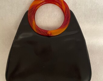 tortoise shell handle purse
