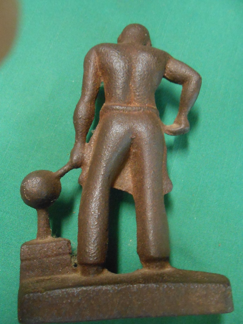 Antique BLACKSMITH Smelting Ore Cast Iron Figure Etsy