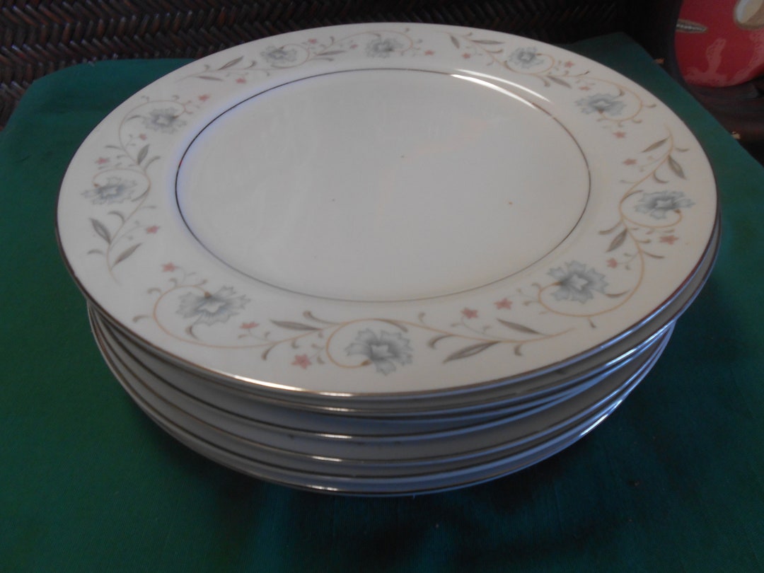 6 ENGLISH GARDEN Fine China DINNER Plates Etsy