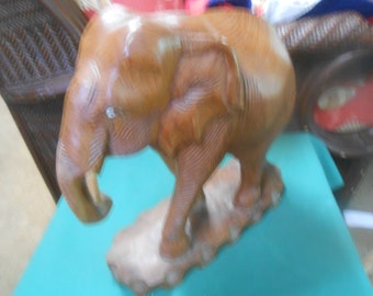 Large Woodcarved ELEPHANT Statue