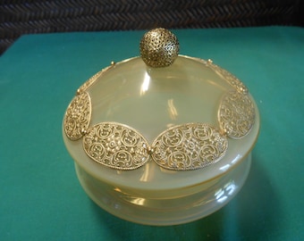 BOHEMIA Glass Trinket / Jewelry Box