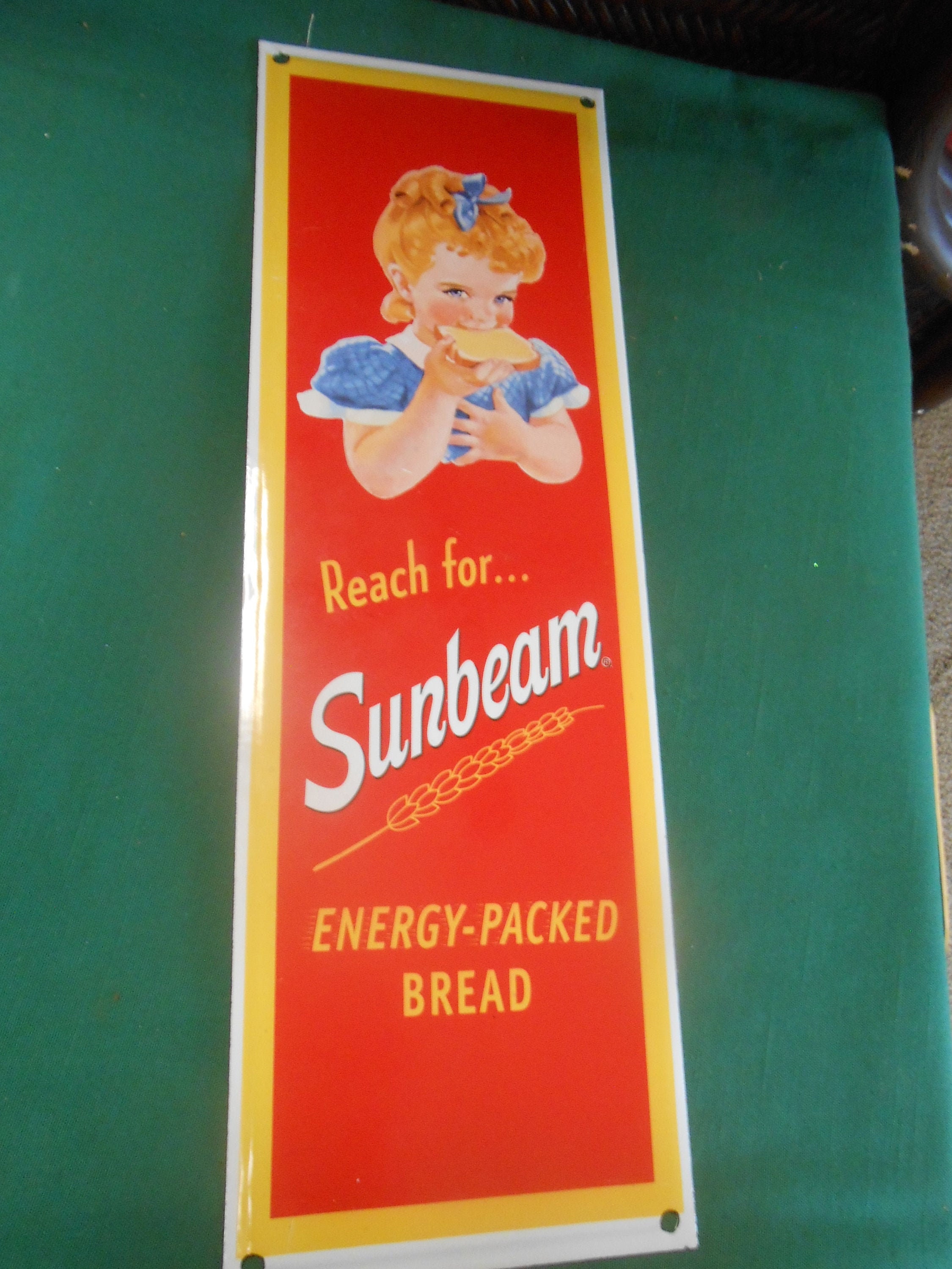 SUNBEAM Bread Porcelain Sign Etsy