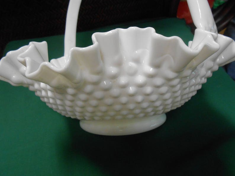 On Salefenton Milk Glass BASKET Etsy