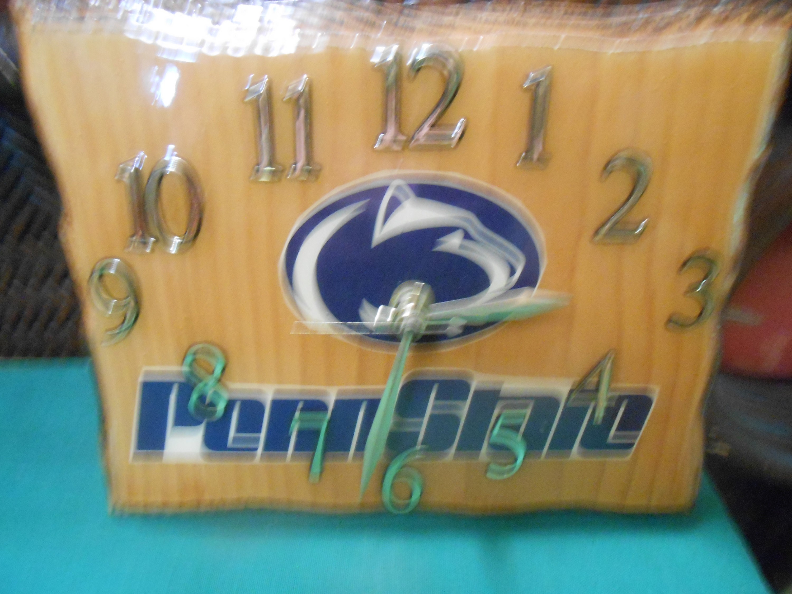 PENN STATE Wood Battery Wall Clock Etsy