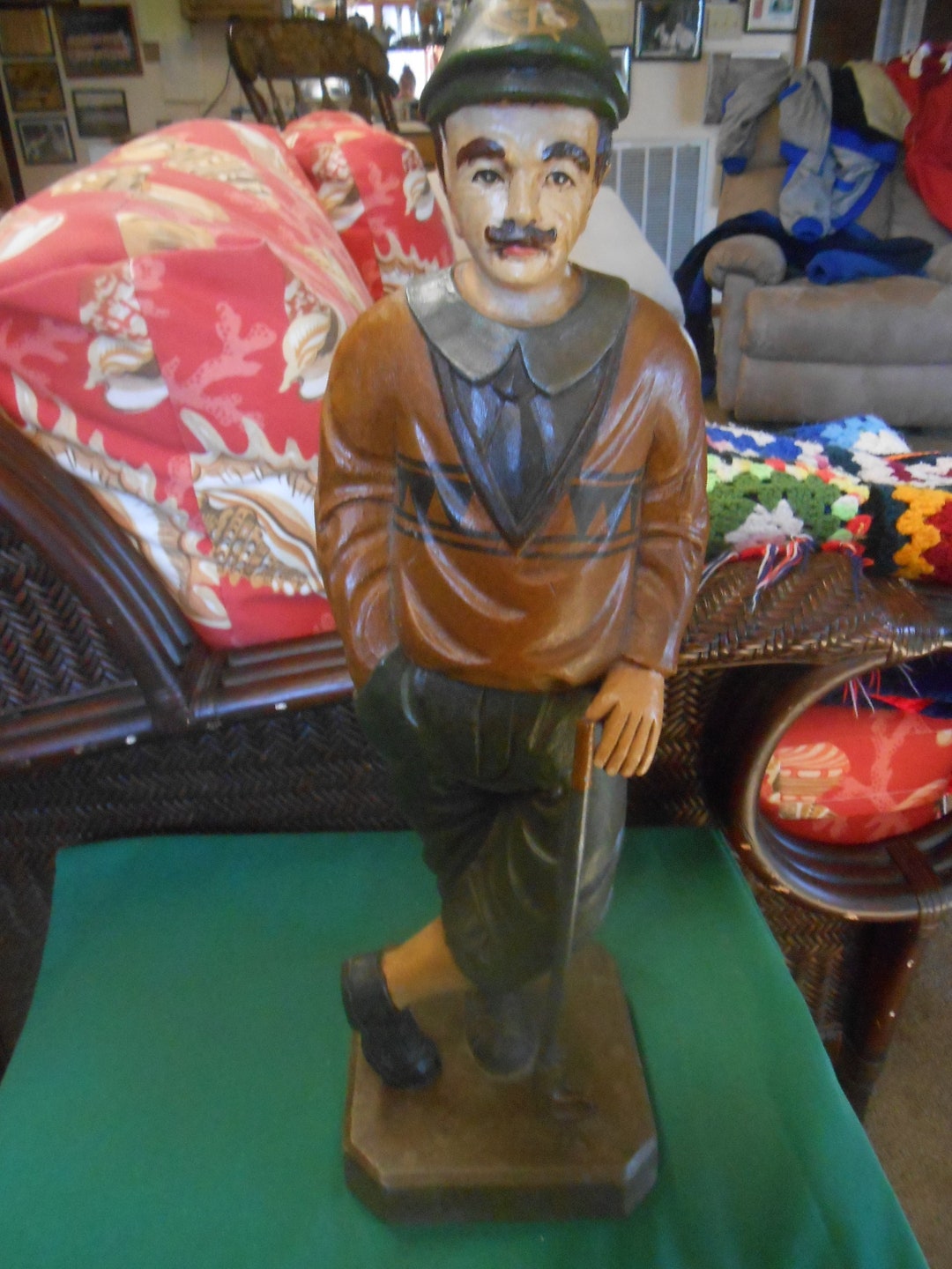 Vintage GOLFER Statue 22 Etsy
