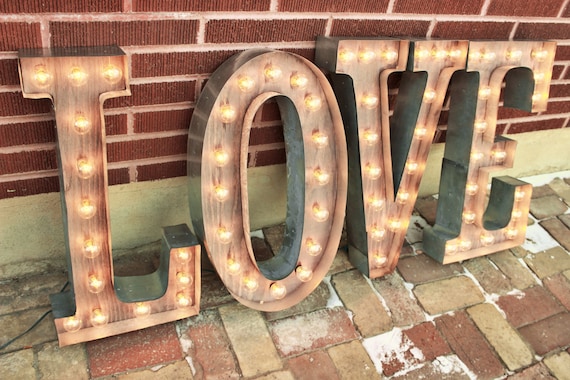24 36 Or 48 Love Letters Marquee Signs Etsy