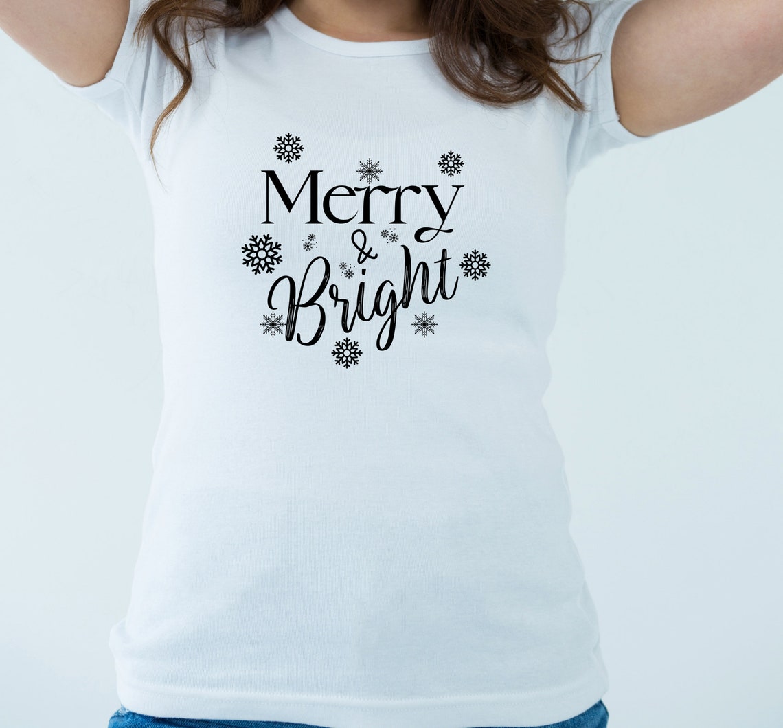 Merry and Bright SVG / Cut File / Svg Png Pdf Psd Pdf Files / Christmas ...