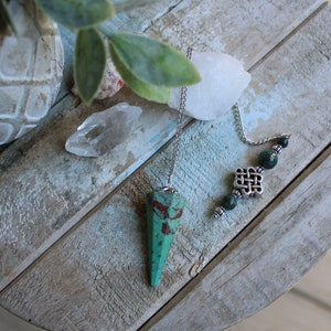 Pendulum Chrysocolla Pendulum ~ Empowering and Serene ~ by Imogen Designs