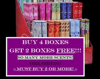 HEM Incense Sticks 20 Stick Box Buy 4 Get 2 FREE! Please Read>>>>Don't add free ones to cart