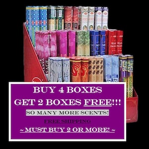 HEM Incense Sticks 20 Stick Box Buy 4 Get 2 FREE! Please Read>>>>Don't add free ones to cart