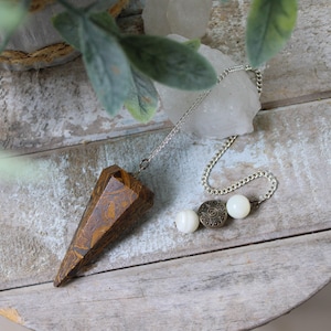 Pendulum Miriam Stone (Calligraphy Stone) Pendulum ~ Protection & Courage ~