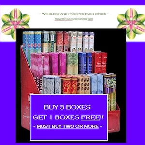 HEM Incense Sticks 20 Stick Box Buy 3 Get 1 FREE! READ -Don't add free ones to cart must buy 2 min