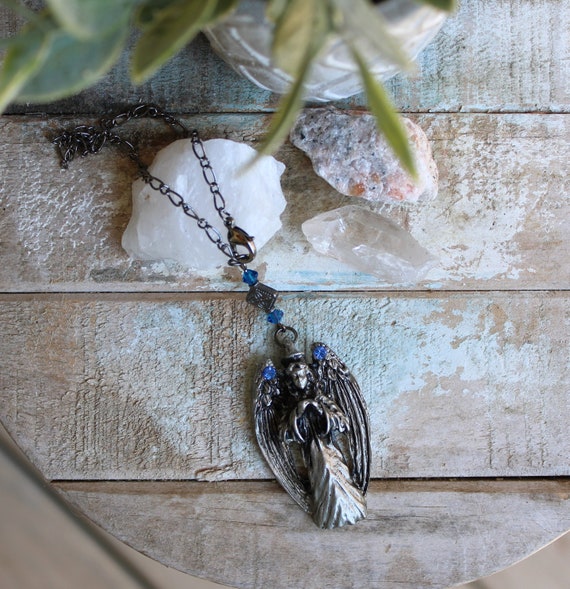 Buy Protection Angel Car Charm for Rear View Mirror With Swarovski