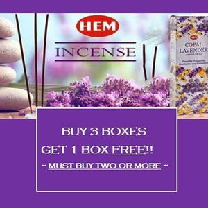 HEM Incense Sticks 20 Stick Box Buy 3 Get 1 FREE! READ -Don't add free ones to cart must buy 2 min