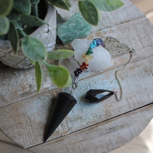 Pendulum Shungite Pendulum 7 Chakra, EMF Clearing and Protection, Healing