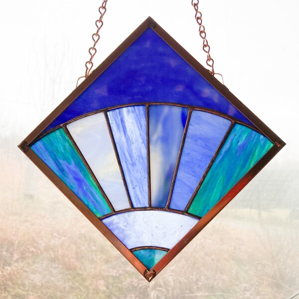 Stained Glass Fan Etsy
