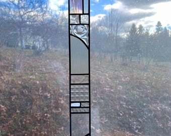 Stained Glass Multi-textured, Clear Textured Glass Light Bar, Window Hanging, Sun Catcher, Decoration
