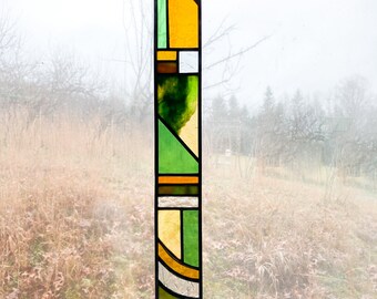 A Walk in the Field Stained Glass Light Bar, Light Strip, Window Hanging, Stained Glass Art