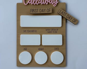 Plaque personnalisée « Rentrée scolaire » - Personnalisée First Day of School of School