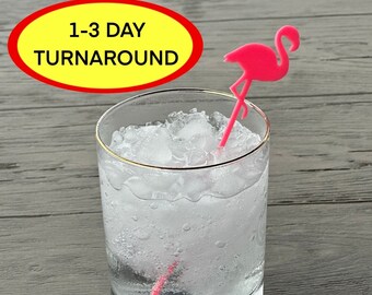 Agitateurs de boissons personnalisés Flamingo : bâtonnets de cocktail personnalisés