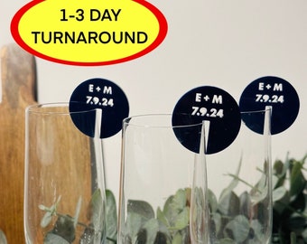 Étiquette pour boisson personnalisée en acrylique : service de table découpé personnalisé