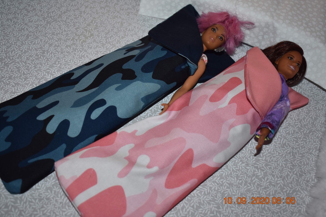 Barbie Doll Sleeping Bag 12 inch Doll Sleep Bags Camo Etsy