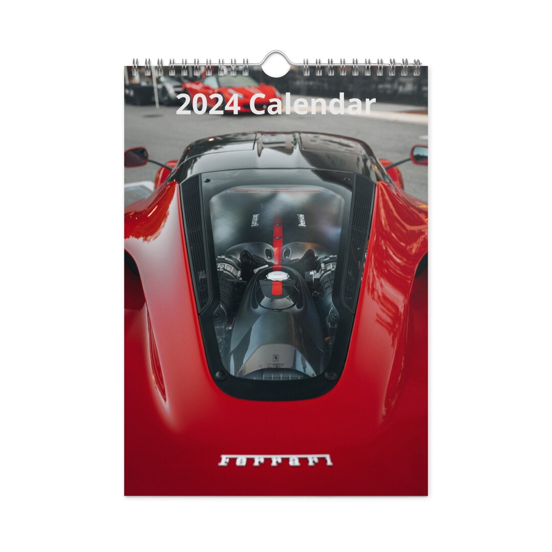 Ferrari Supercar 2024 Calendar Wall Calendar Supercar Gift Etsy