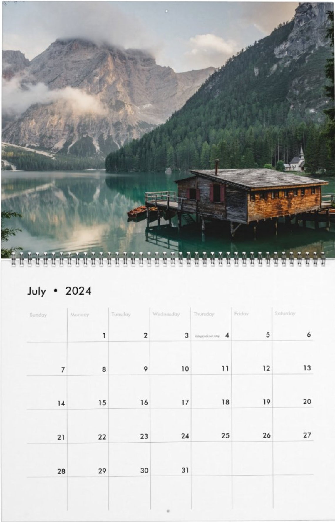 Log Cabin Whispers A Year of Rustic Retreats, Calendar 2924, Gift for