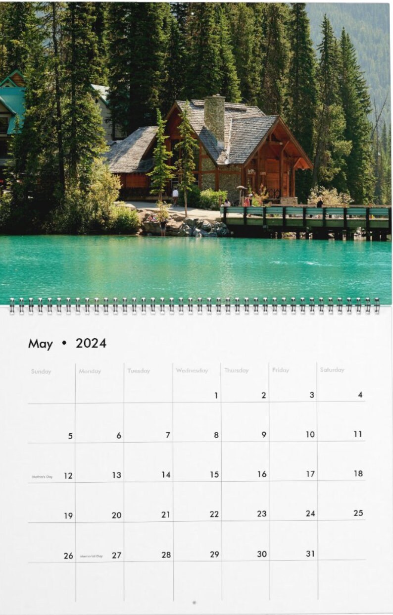 Log Cabin Whispers A Year of Rustic Retreats, Calendar 2924, Gift for