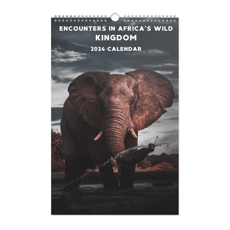 Encounters in Africa's Wild Kingdom, 2025 Calendar, Elephants, Lions