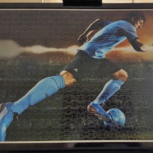 Lionel Messi en acción, rompecabezas de 1000 piezas, arte de pared, enmarcado profesionalmente personalizado