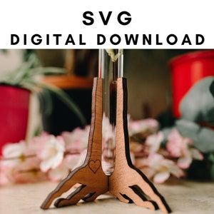 Estación de propagación de madera de 1/4" de espesor SVG, archivo láser Glowforge, tronco de árbol, descarga digital, archivo cortado con láser, SVG de planta, descarga de planta