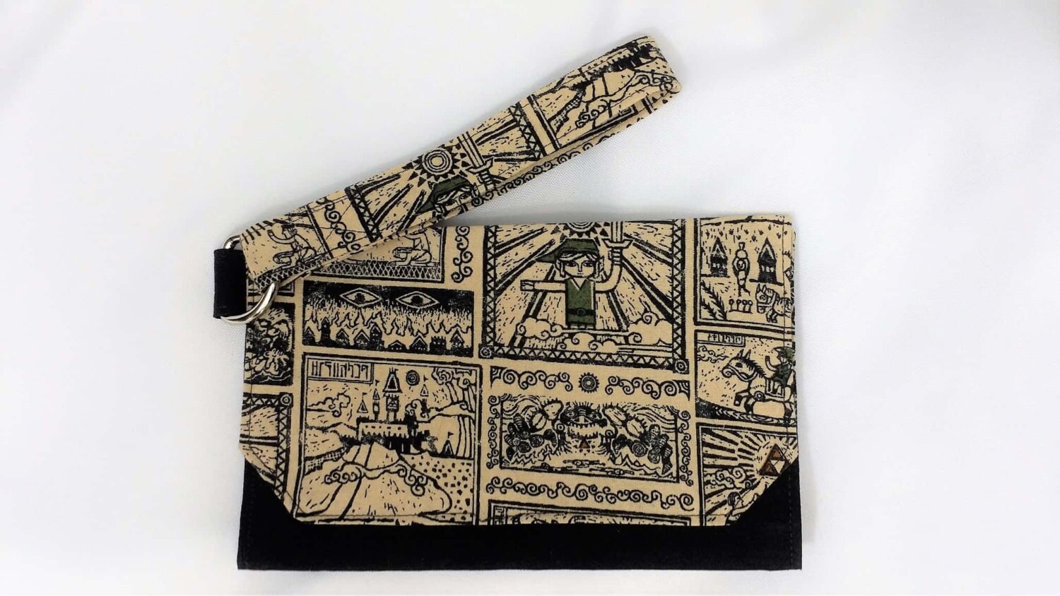Video game purse made with Legend of Zelda fabric. Wind Waker Etsy