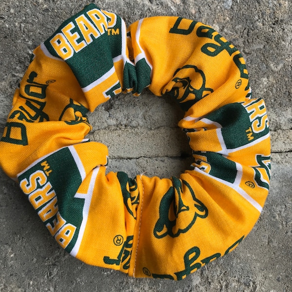 Baylor university scrunchie, Baylor scrunchies, Baylor hair tie, Baylor gift, Baylor accessory, Baylor scrunchy