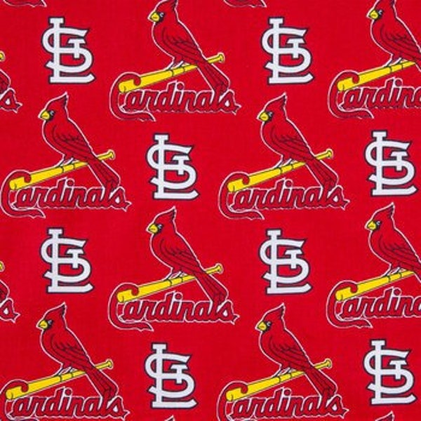 St. Louis Cardinals fabric, St. Louis Cardinals fabric by the yard, MLB material, Cardinals cotton fabric